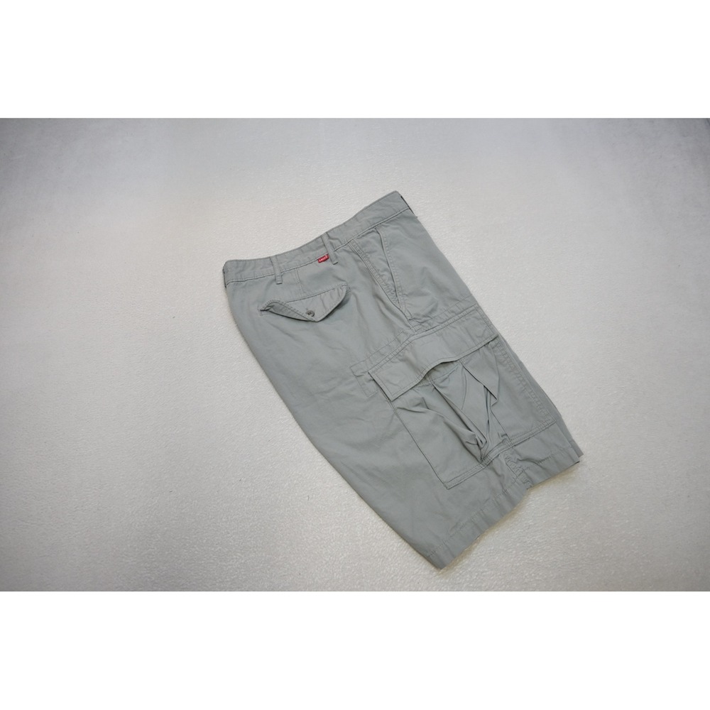 Levis Cargo Shorts Mens 36 Grey Ripstop Cotton Utility Pockets Excellent